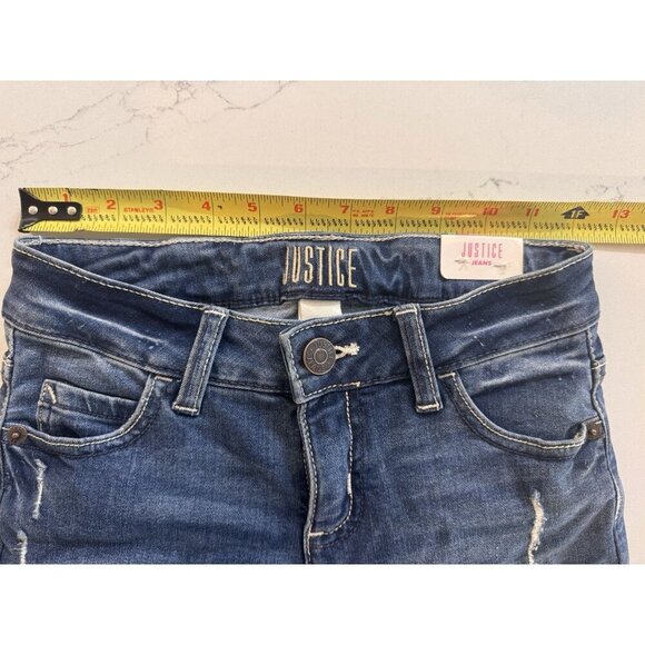 NWT Justice Jeans Girls 10 Super Skinny Distressed Mid Rise Soft Stretch Kids - Picture 7 of 10